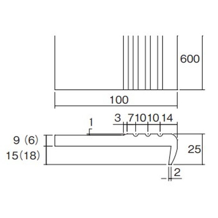 デュラフレックスNS 屋外用 Sタイプ 100mm×600mm×9mm 42-W 10枚入