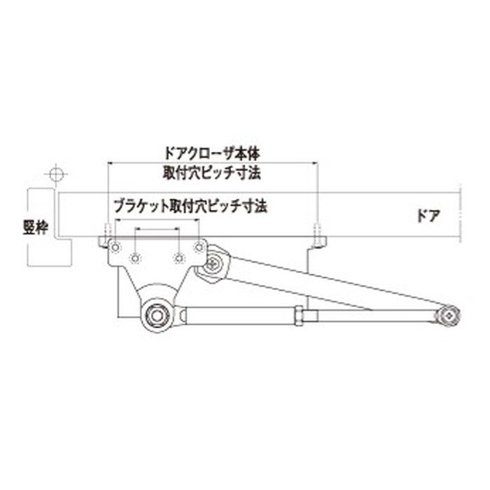 PSX-2 取替用ドアクローザ シルバー（N-01）