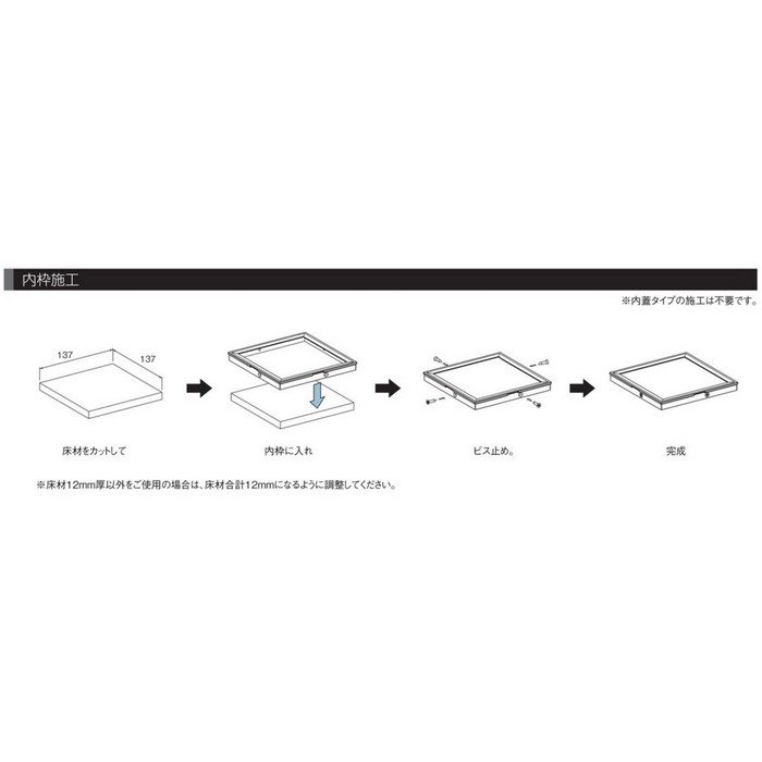 PCO150W SPG PAT.小型床下点検口 プチ点 蓋タイプ ワンタッチ 150角 ホワイト