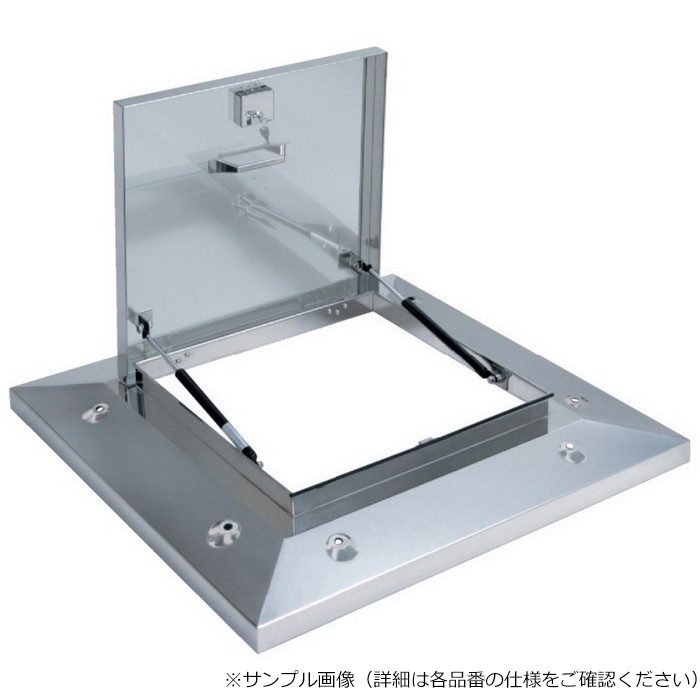OMK-61503BK SPG PAT.鍵付らくらくハッチ  ガスクッション式ステー 穴無・BK付 開口寸法500mm