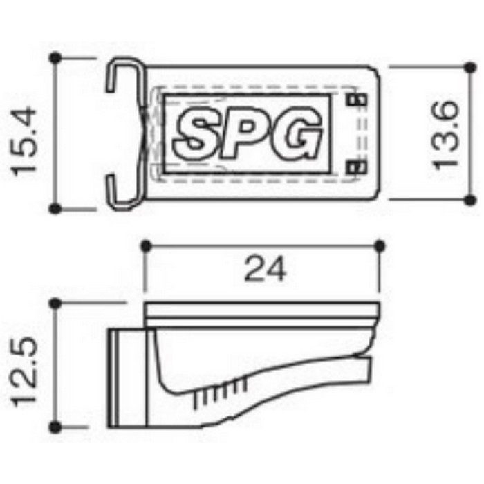 LA-512 SPG フラッシュ棚受 ホワイト 100個入