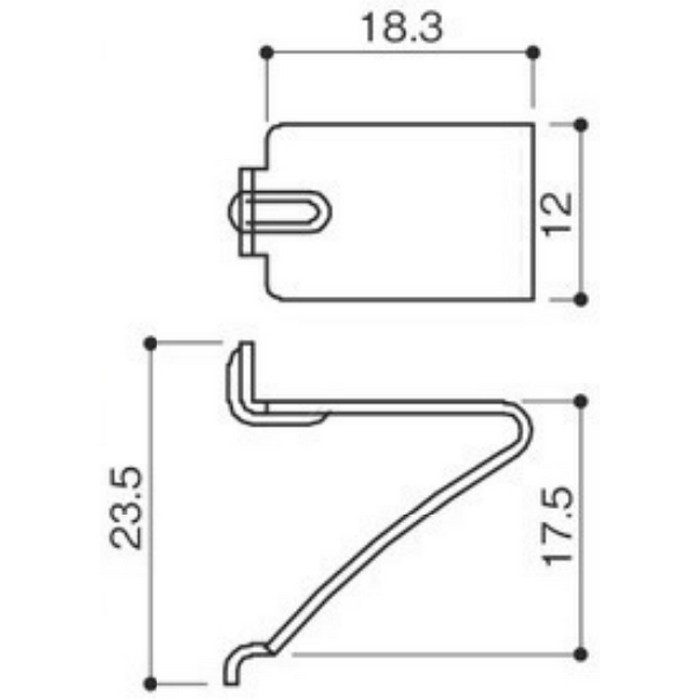 LS-719W SPG 棚受V型 ホワイト焼付塗装 100個入