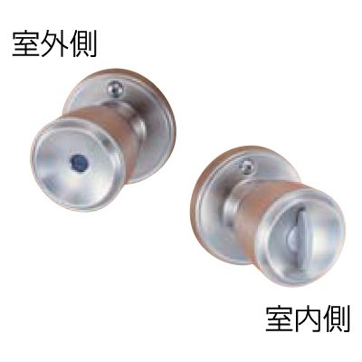 ドアロックシリーズ ハイス ナイトラッチ錠 ドアノブ バックセット60mm ステンレスヘアライン