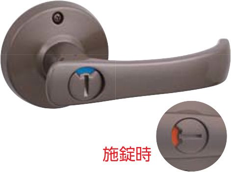 DT1-4M-MB ドアロックシリーズ TKレバー 取替用レバーハンドル 表示錠 バックセット60mm 塗装ブラウン色