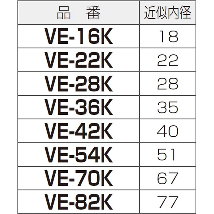 VE-54K 硬質ビニル電線管（J管） 近似内径φ51 ブラック
