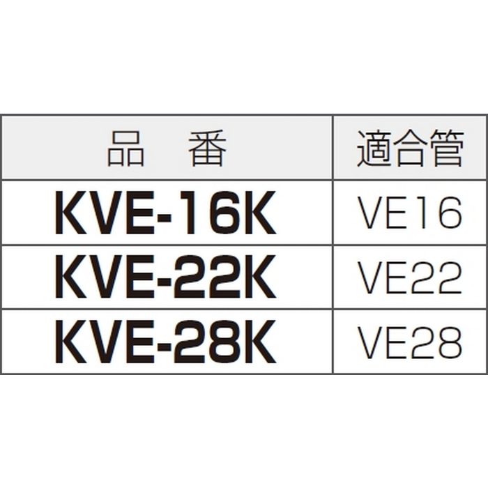 KVE-16K 付属品 VE片サドル 適合管VE16 ブラック 10個入