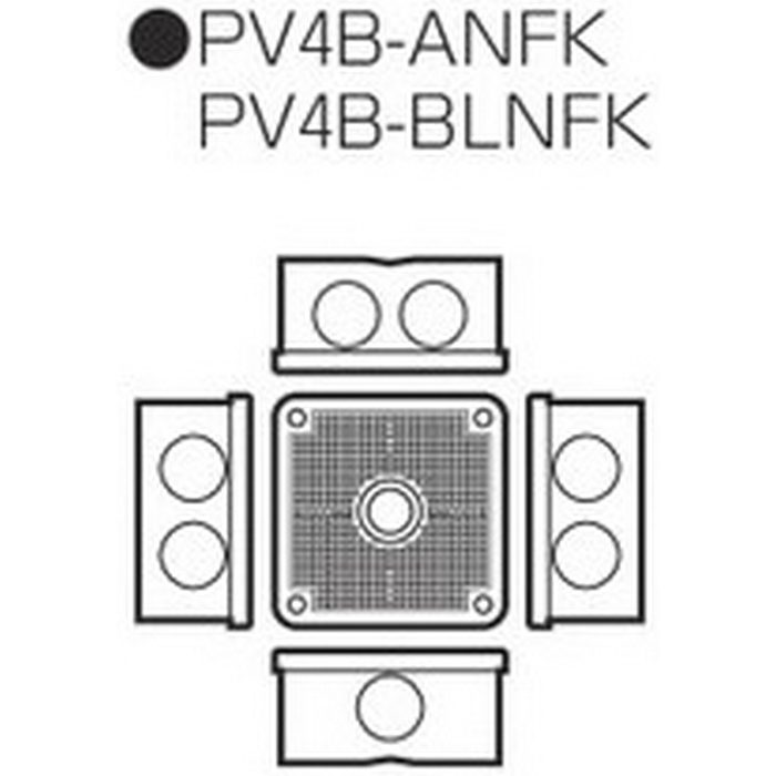 PV4B-BLNFK 露出用四角ボックス（取付自在蓋） ブラック