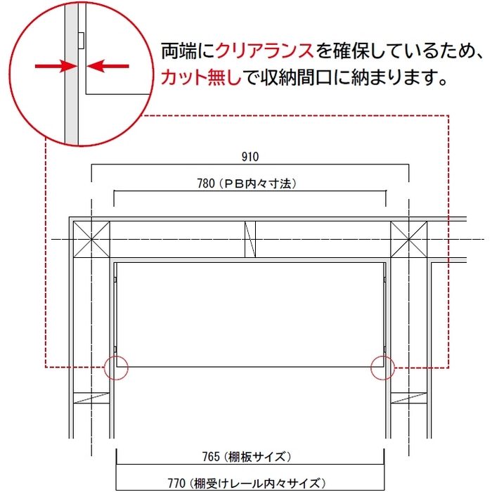 STT1675K-D1I-W 仕上げてる棚板 白無地 糸面 4面エッジテープ貼り仕上げ 厚20×奥行350×長1675mm ホワイト