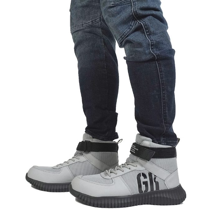 GKS-31-2 セーフティミッド（ゴム＆マジック） 24.5cm ブラック
