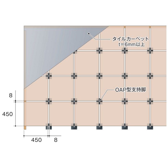 OAP-330 オフィス用支持脚 OAP型 中心高326mm 30本入