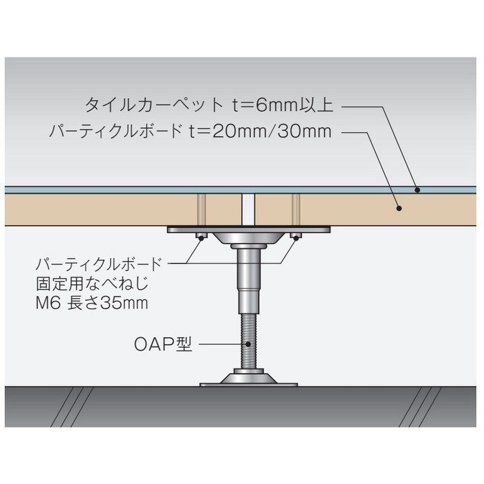 OAP-330 オフィス用支持脚 OAP型 中心高326mm 30本入
