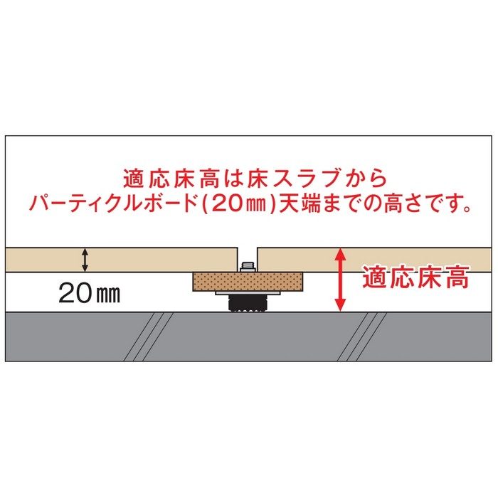 TIA-50 低床用支持脚 遮音タイプ TIA型 中心高50mm 100本入