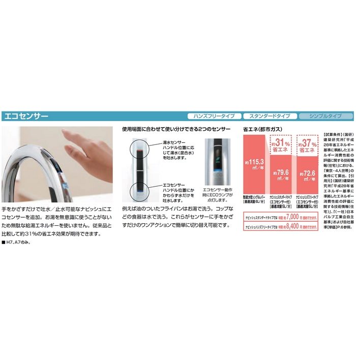 JF-NAH461SY(JW) キッチン用タッチレス水栓 ナビッシュ ハンズフリータイプ（H6） 浄水器ビルトイン形 一般地用