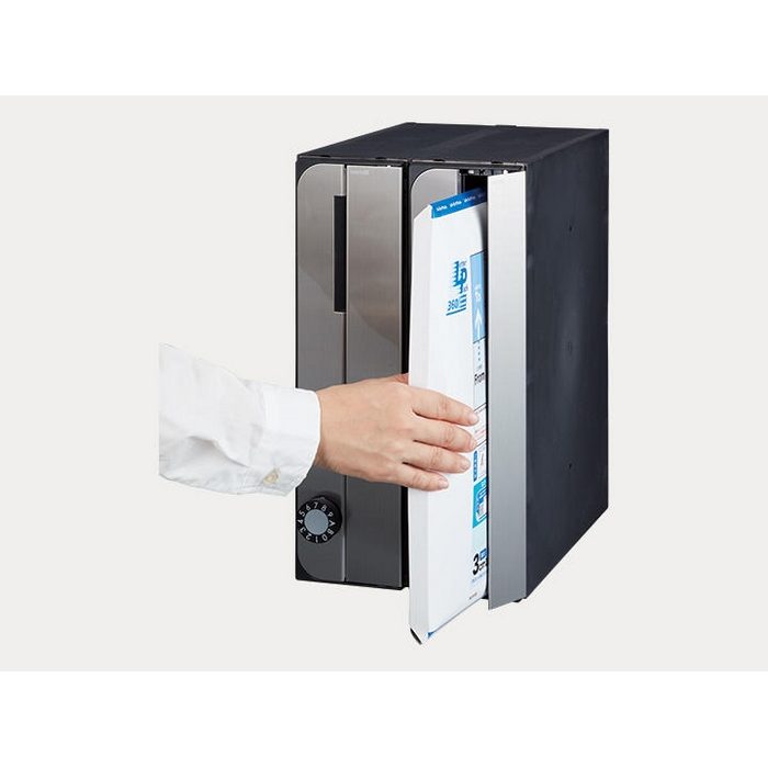 KS-MB3002PU-2LT-S D-ALL 集合住宅用ポスト 2戸用 前入前出 屋内タイプ MB3002PUタイプ タテ型 横開き 静音大型ダイヤル錠 W200×H360×D317.3 ステンレスヘアーライン