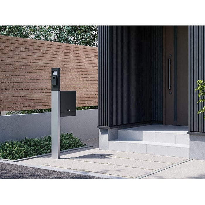 KS-GP21A-E-M4-BK クオール 門柱ユニット GP21Aタイプ インターホン取付仕様 LED照明付 ブラック
