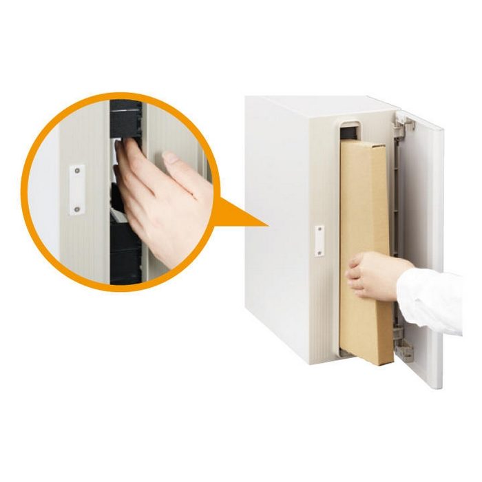 KS-GP10ANKT-ENH-M3R-TBK-KM クオール 門柱ユニット（ポスト＋宅配BOXタイプ） GP10Aタイプ インターホン無し仕様 LED照明・表札付 右勝手 W210×H1793×D400 ブラック