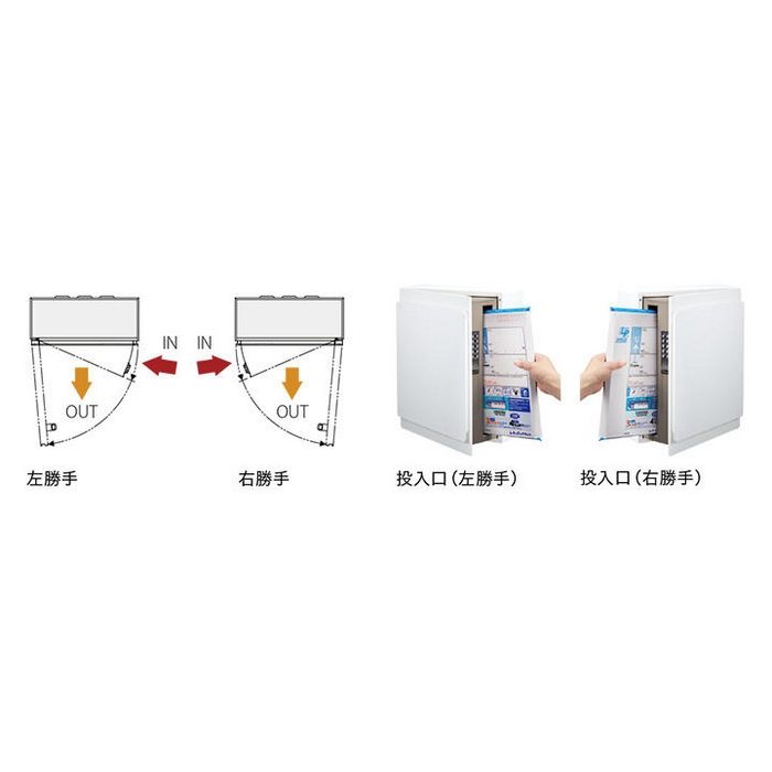 KS-MB36F-RPK-DB ポスト 横入前出 壁付・防滴タイプ MB36Fタイプ 縦型プッシュボタン錠 右勝手 W340×H415 ダークブラウン