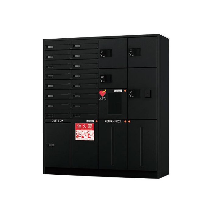 KS-TLJ360-F600-BK 宅配ボックス 前入前出 機械式・屋内タイプ TLJ360タイプ W360×H600×D515 捺印なし ブラック