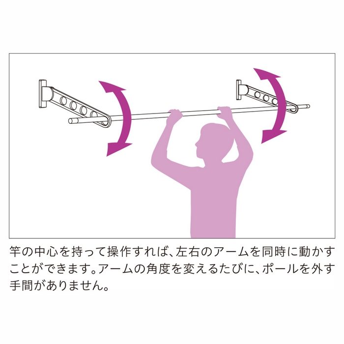 HK-55-DB ホスクリーン 窓壁用物干 屋外物干し金物 555mm ダークブロンズ 2本入