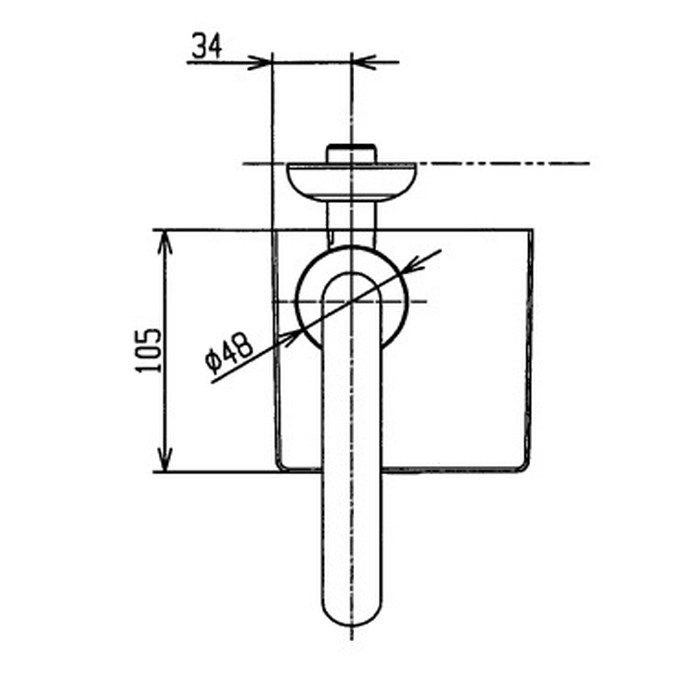 TLE26SM1W アクアオート（自動水栓） コンテンポラリタイプ 台付自動水栓 単水栓 発電タイプ スパウト長126mm