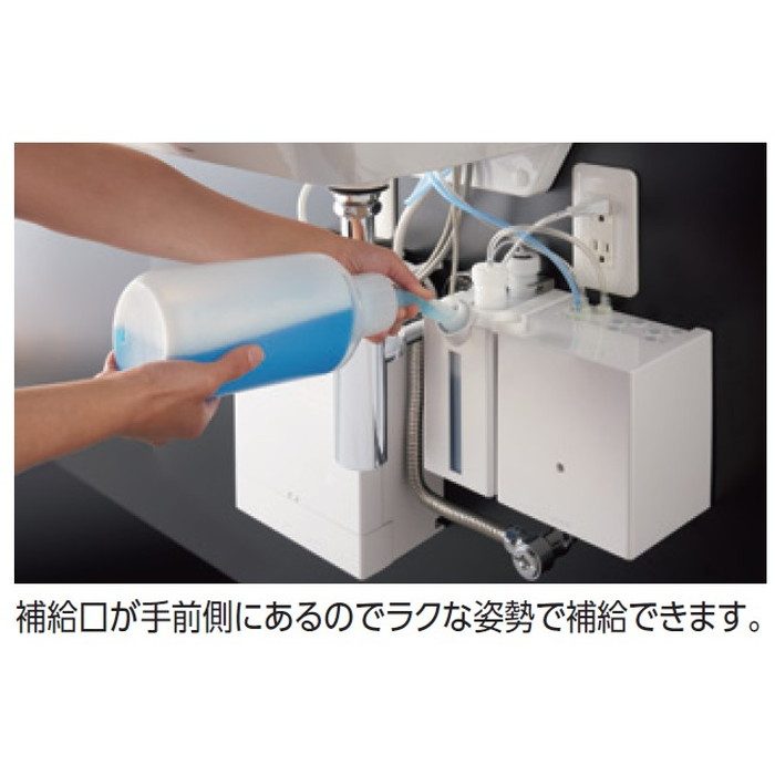 TLK07S04JA オートソープディスペンサー（自動水石けん供給栓） ムース 1連 1Lタンク補給 光電センサー スパウト丸