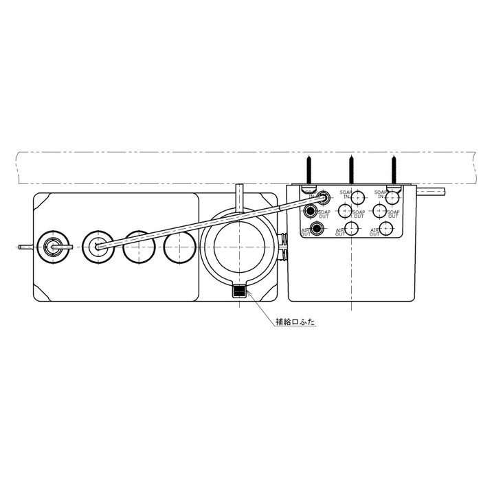 TLK01101JB オートソープディスペンサー（自動水石けん供給栓） 機能部 AC100V 1連 3Lタンク補給 TOTO【アウンワークス通販】