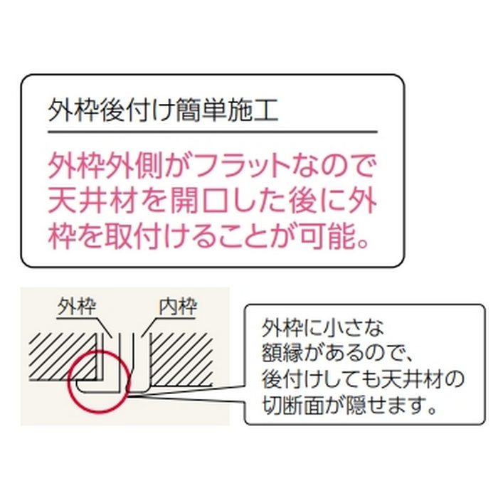 CMJ260 目地タイプ天井点検口 スライドロックタイプ 600角 シルバー