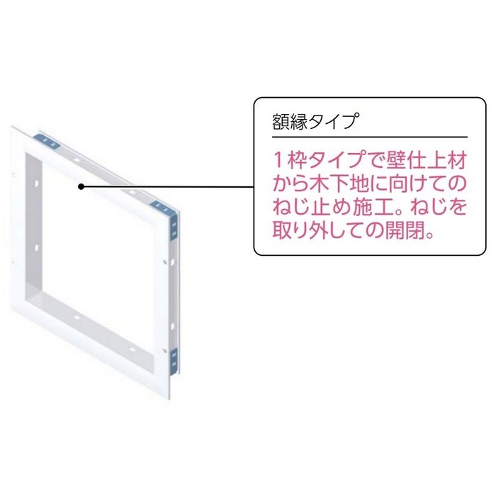 HWEW220 ホーム壁点検口 1枠タイプ UR都市再生機構仕様 200角 ホワイト