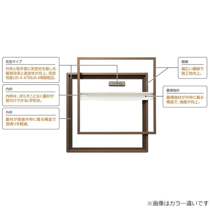 SHW21-30 気密タイプホーム床点検口 置床・在来工法両用 T21用 300角 シルバー