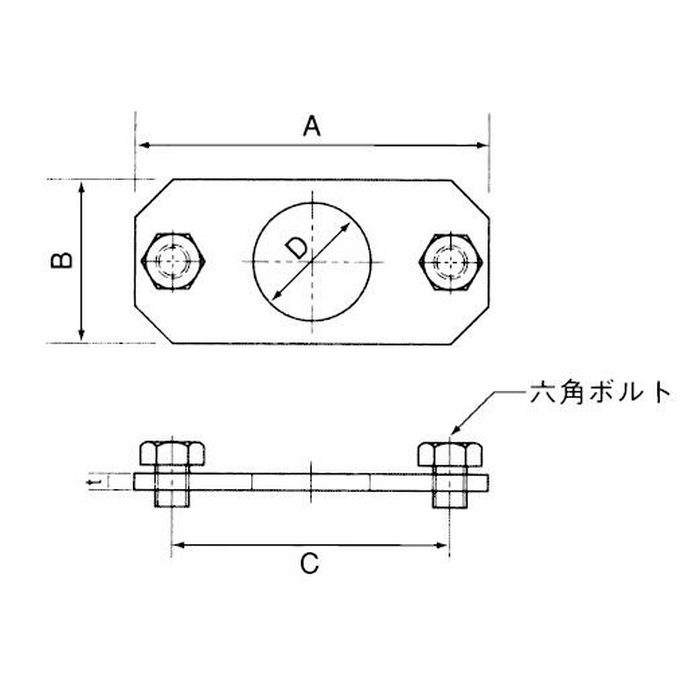 S2KB レール固定板 ステンレス製 2号