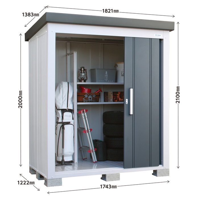 EL-1712S(GK) レスパス 積雪型 間口1666×奥行1042×高さ1830mm ギングロ