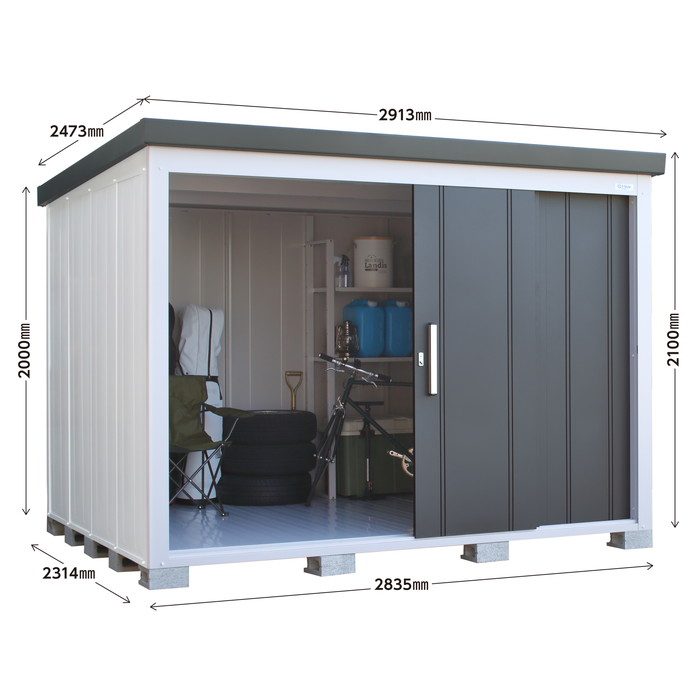EL-2823S(GK) レスパス 積雪型 間口2758×奥行2134×高さ1810mm ギングロ