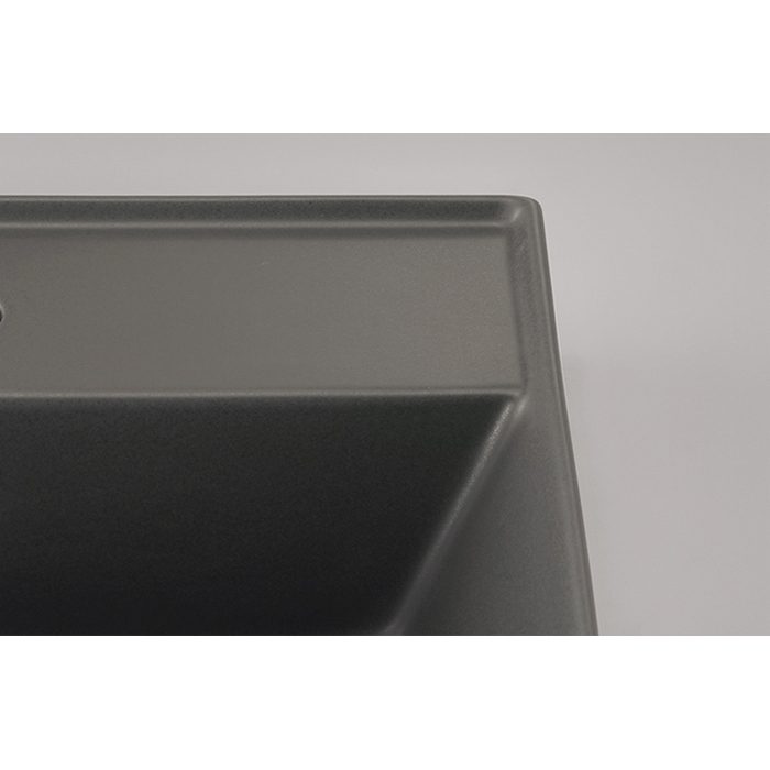 SB5109Y-37 TR2 洗面器（背面釉薬付） ハーフベッセル オーバーフローあり 600×440mm マットブラック