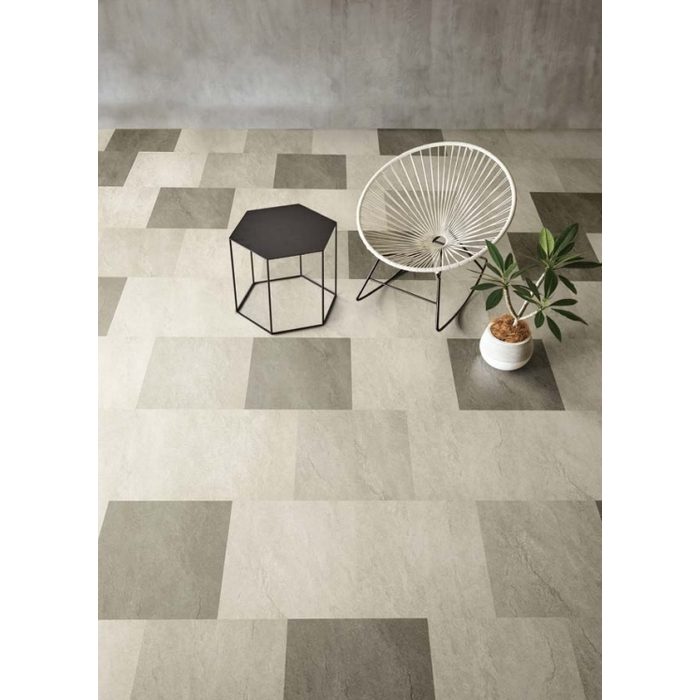 LN-1708 置敷きビニル床タイル レイフラットタイルノーワックス 石目柄