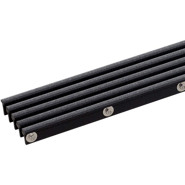 GNNS-20L600-D 屋内外兼用ノンスリップ樹脂グレーチング フォルテ スリットタイプ （グレーチングのみ） 81×585×20mm ダークグレー