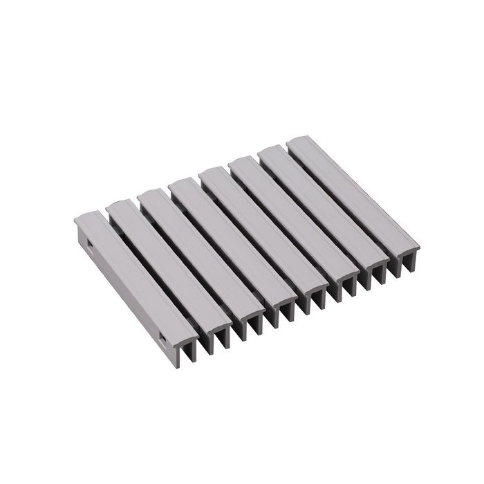 GAPR-25W150-G プール用樹脂グレーチング ノンスリップタイプ（曲線用） 150×1000×25mm ライトグレー