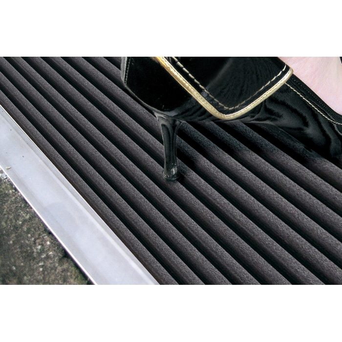 GNU-150-G U字溝用樹脂グレーチング ハードタイプ（歩道用） 125×140×999×185×30mm ライトグレー