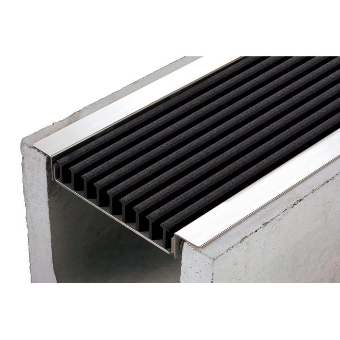 GNU-300-K U字溝用樹脂グレーチング ハードタイプ（歩道用） 215×230×999×275×30mm ブラック