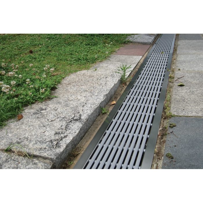 GRU-120 U字溝用樹脂グレーチング ソフトタイプ（歩道用） 93×108×999×153×30mm ダークグレー