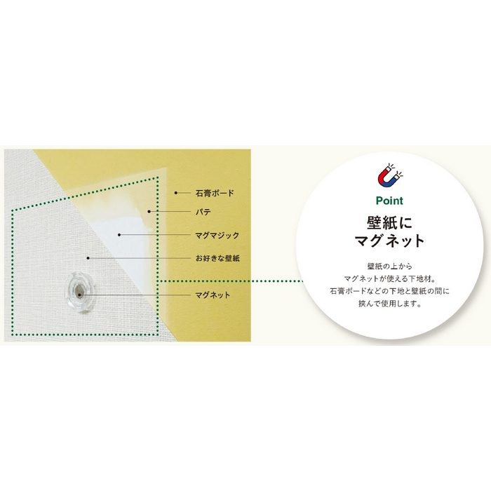 マグマジックSP 特殊壁紙下地 鋼鈑タイプ 450mm×450mm ホワイト
