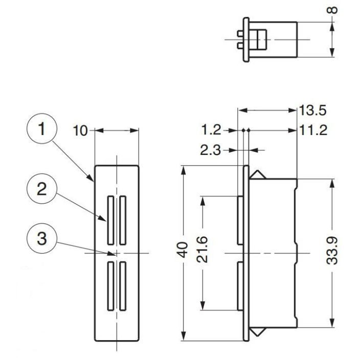ランプ印シリーズFS吸着力UPタイプMC-FP5S型(受け座別売り) MC-FP5SWT 140-050-268