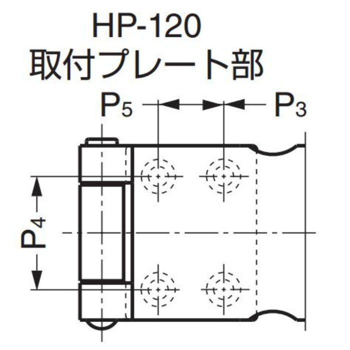ランプ印ステンレス鋼製バーラッチHP型 HP120 140-050-229