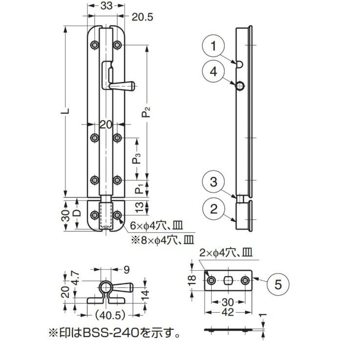 ランプ印ステンレス鋼製丸落しBSS型(バネ入り) BSS-90 140-052-002