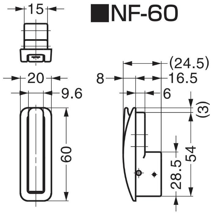 ランプ印収納フック NF-60 NF-60 110-020-067