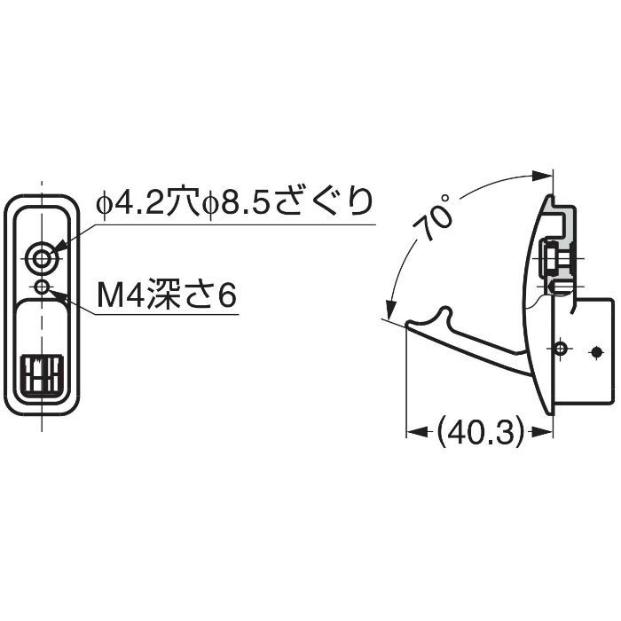 ランプ印収納フック NF-60 NF-60 110-020-067