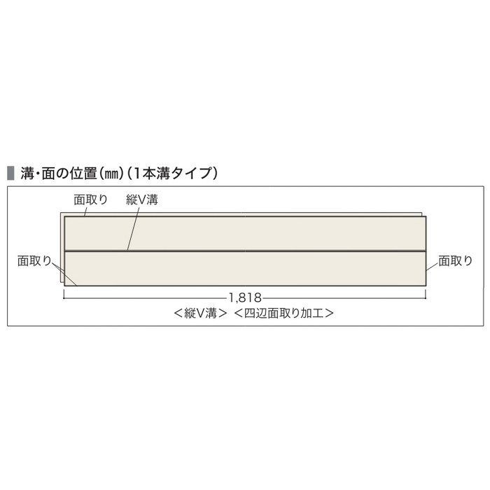 JR12S1CG カナエルR12・Jベース 1本溝 化粧シート 床暖房対応 12×303×1818mm シナモングレージュ色 6枚入