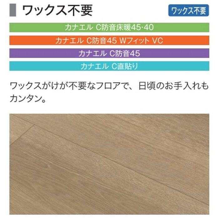C45S1M1 カナエル C防音45  溝なし NEXシート 11.5×143×900mm メープルミルキー色 24枚入