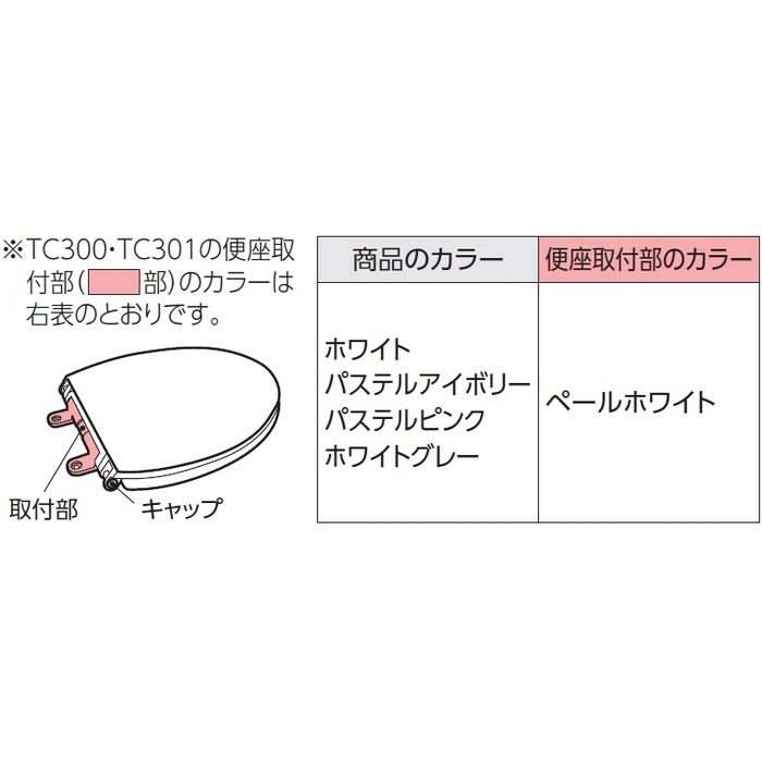 【便座のみ】TC301#SC1 普通便座 前丸 ソフト閉止 大形サイズ #SC1パステルアイボリー