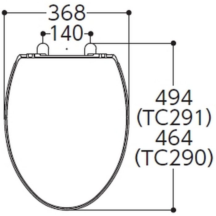 【便座のみ】TC291J#SC1 普通便座 前丸 スタンダードタイプ ふたなし 大形サイズ #SC1パステルアイボリー