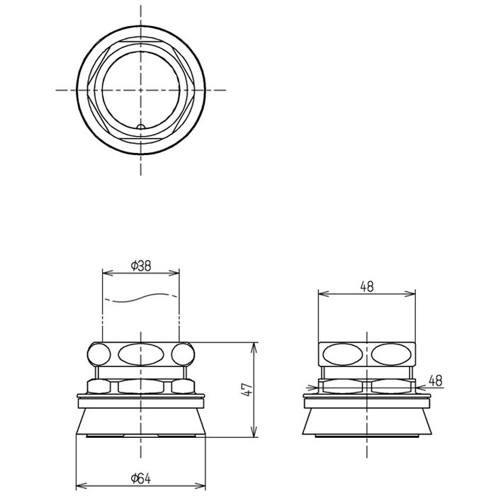 T82C38 大便器用スパッド 38mm用（CS140・140P用）